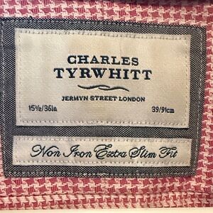 Charles Tyrwhitt Pink Houndstooth Shirt